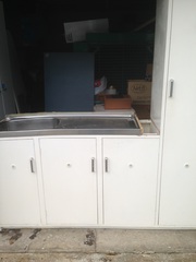 Laundry Trough and Cupboards