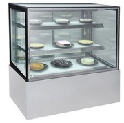 900mm Square S/Steel 328L Cake Display Glass Fridge Bromic FD0900