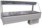 Roband Curved Glass Refrigerated Display Bar,  10 Pans CRX25RD