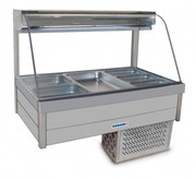 Roband Curved Glass Refrigerated Display Bar,  6 Pans CRX23RD