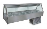 Roband Straight Glass Refrigerated Display Bar - Piped And Foamed Only
