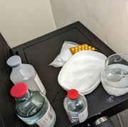 potassium cyanide and nembutal,  Xylazine,  fentanyl,  Advil,  Motrin IB